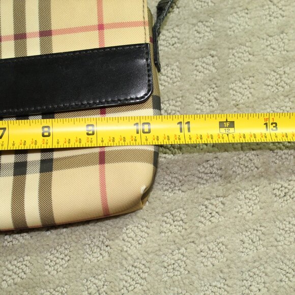 Burberry London Women´s NovaCheck Pattern Coated Canvas Beige  Handbag - Picture 8 of 16